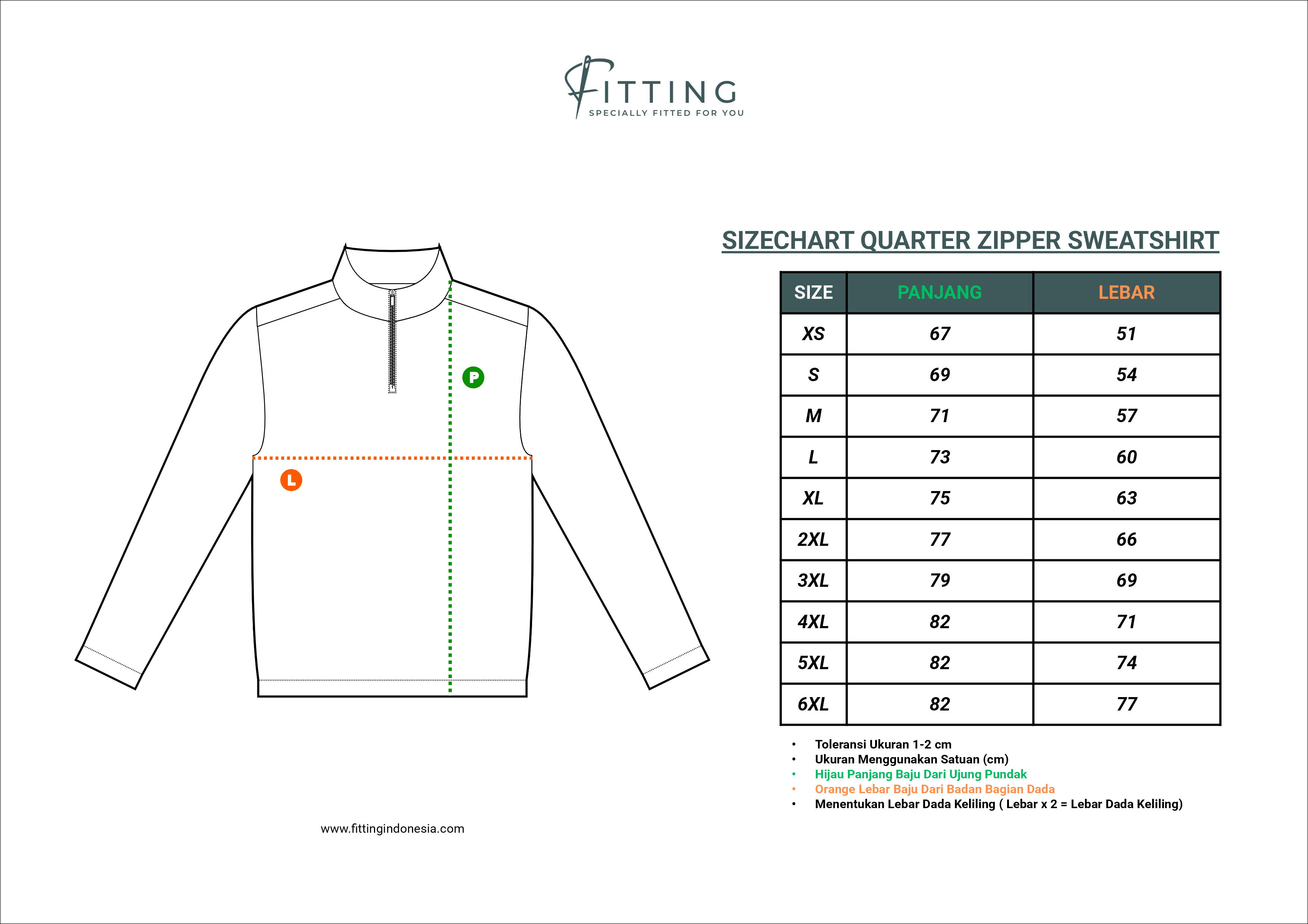 Media Produksi Jaket Quarter Zipper Sweatshirt
