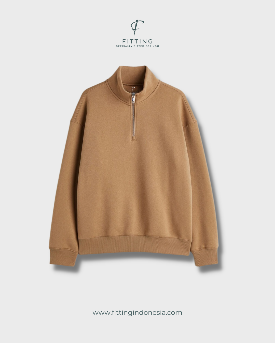Product Image Produksi Jaket Quarter Zipper Sweatshirt